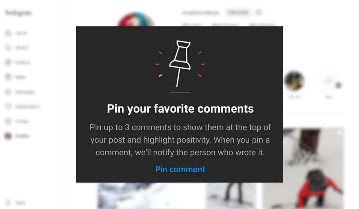 Cómo fijar un comentario en Instagram