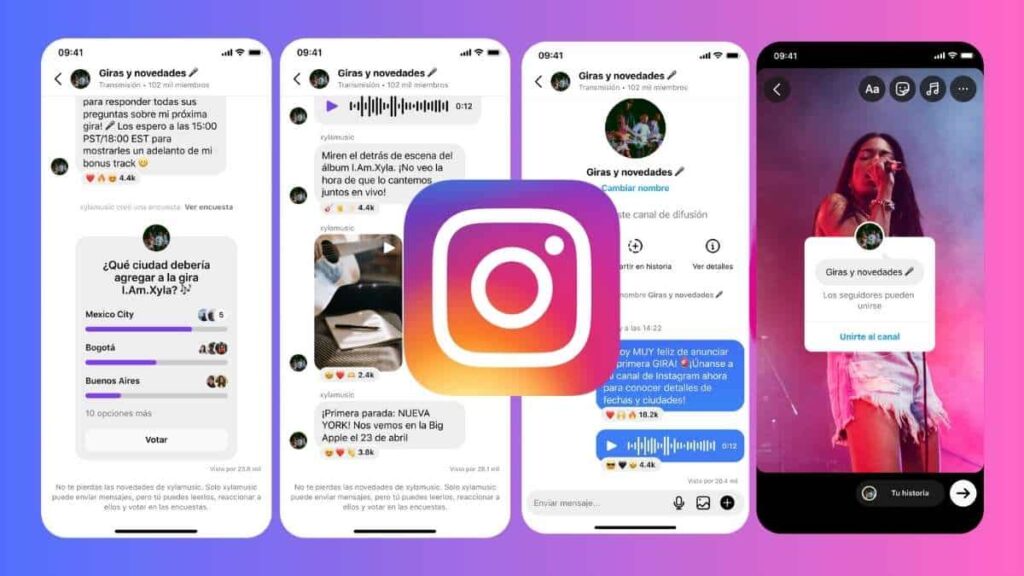 canales de difusion en instagram