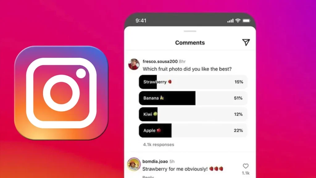 encuestas en los comentarios de las publicaciones de instagram