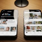 Móviles con TikTok Notes e Instagram