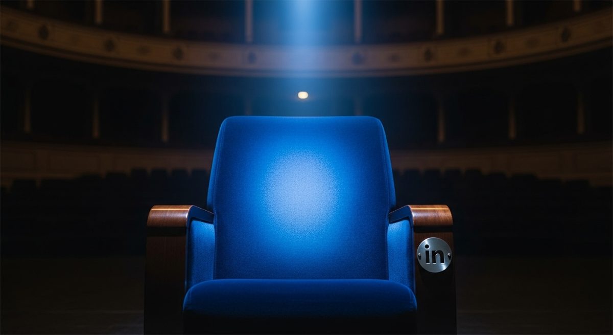 Asiento de terciopelo iluminado en auditorio vacío teatro clásico