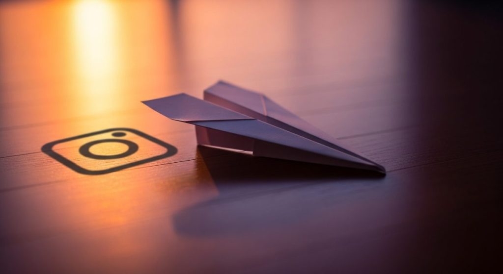 Avión de papel elegantemente doblado en suelo de madera oscura