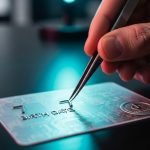 Mano utilizando pinzas para reemplazar dígitos en ID de TikTok