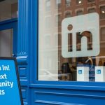 Tienda invitando a ingresar con logo de LinkedIn